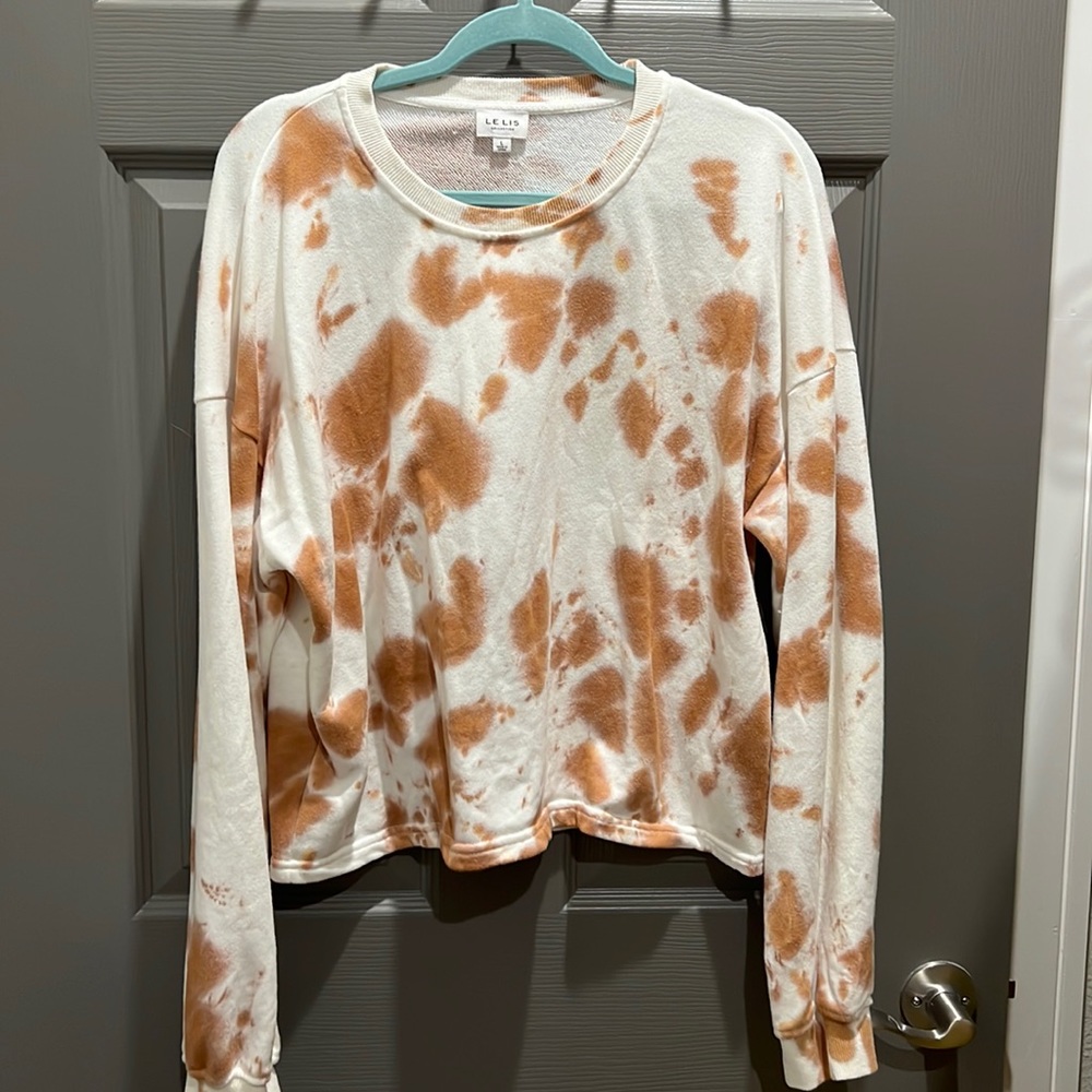 Burnt Orange Tye Dye Crewneck